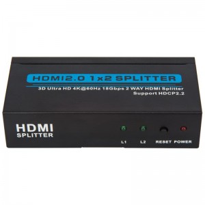 V2.0 HDMI 1x2 Splitter รองรับ 3D Ultra HD 4Kx2K @ 60Hz HDCP2.2