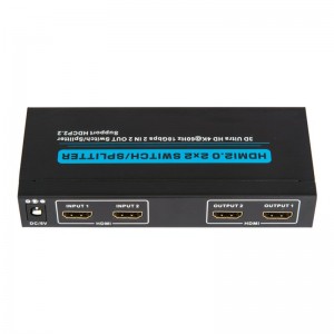 V2.0 HDMI 2x2 Switch \/ Splitter รองรับ 3D Ultra HD 4Kx2K @ 60Hz HDCP2.2