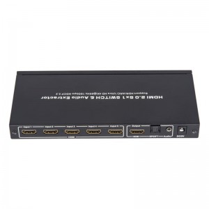 V2.0 HDMI 5x1 Switcher & Audio Extractor รองรับ ARC Ultra HD 4Kx2K @ 60Hz HDCP2.2 18Gbps