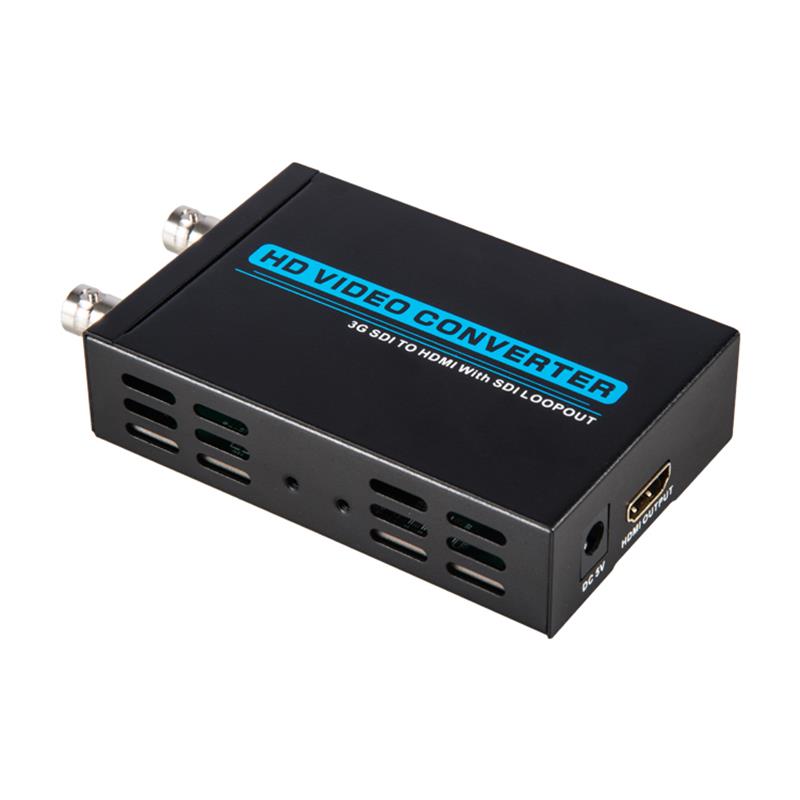 SD \/ HD \/ 3G SDI เป็น HDMI พร้อม SDI Loop out Converter 1080P