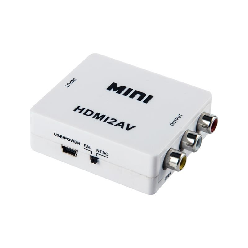 ขนาดมินิ HDMI to AV \/ RCA converter 1080P