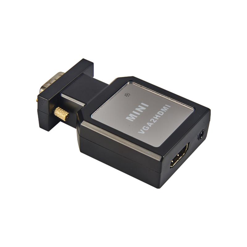 Metal Case MINI ขนาด VGA + 3.5 มม. เสียงเป็น HDMI Converter