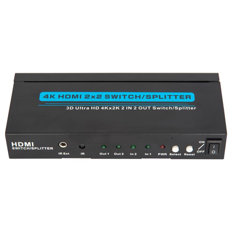 4K \/ 30Hz HDMI 2x2 Switcher \/ Splitter รองรับ 3D Ultra HD 4Kx2K \/ 30Hz