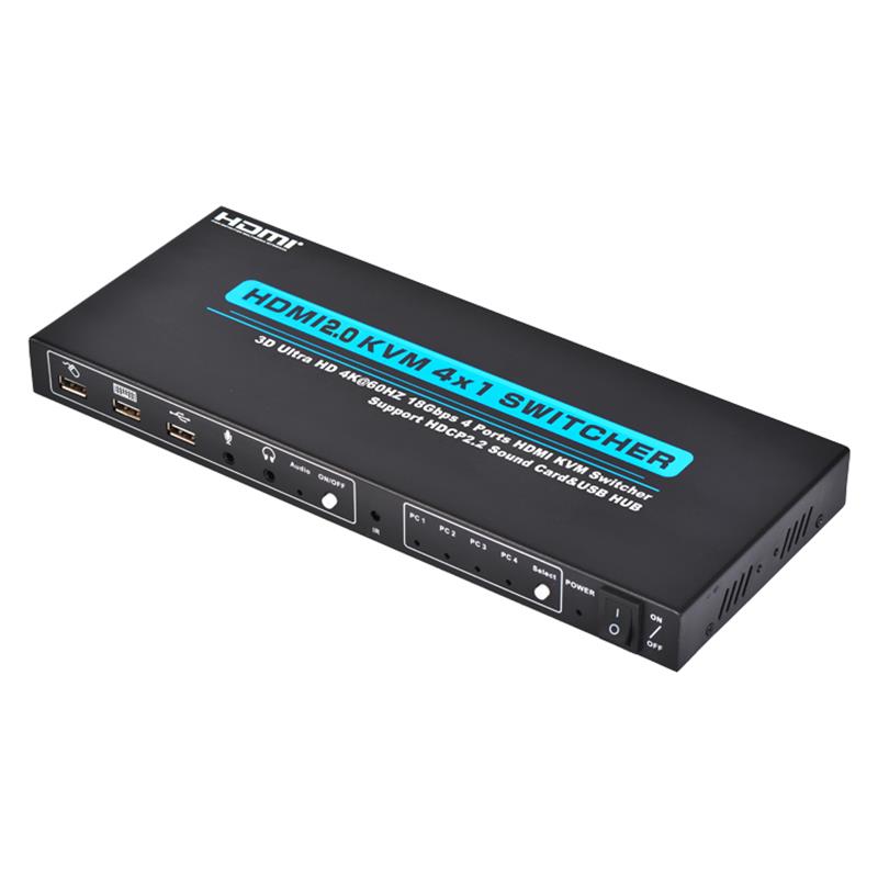 V2.0 HDMI KVM 4x1 Switcher รองรับ 3D Ultra HD 4Kx2K \/ 60Hz
