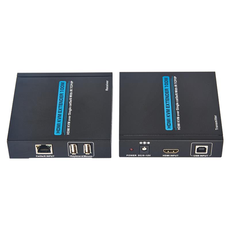 hdmi KVM Extender 100M ผ่านเดียว cat5e-6 สนับสนุนเต็มรูปแบบ HD 1080p